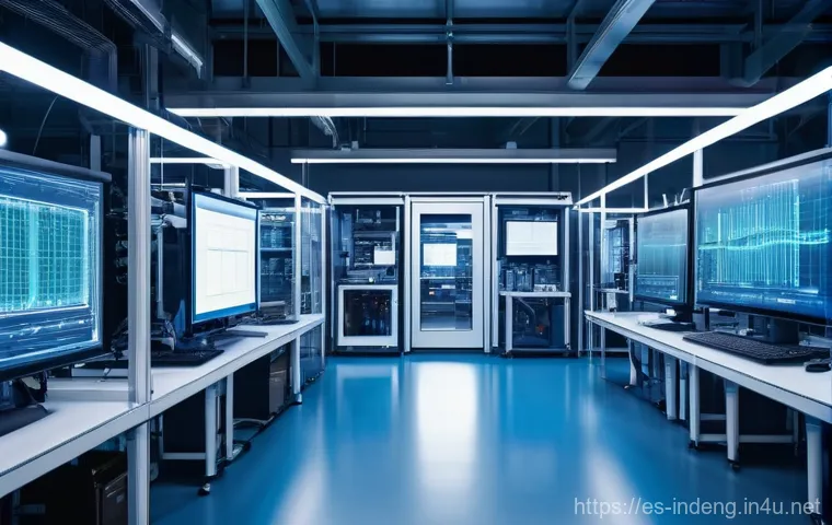 산업공학과 네트워크 최적화 - **Prompt:** A sleek, modern industrial factory floor, bustling with automated machinery and robotic ...