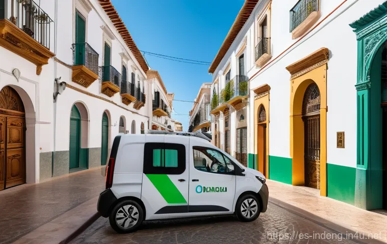 산업공학과 공간 빅데이터 - Smart Logistics in a Historic Spanish City**

**Prompt:** A modern, electric delivery van navigates ...