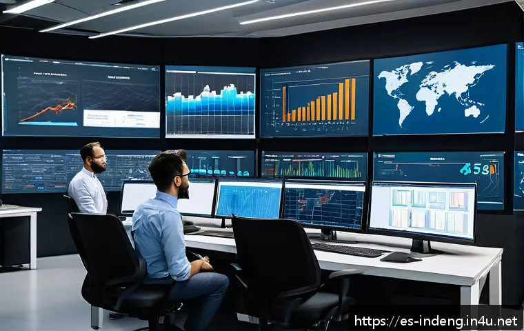 산업공학에서의 실험계획법 - A modern industrial engineering team in a spacious, well-lit factory control room, collaborating aro...