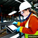 산업공학 작업 설계 - Photorealistic industrial engineering work-design study inside a modern automotive parts factory in ...