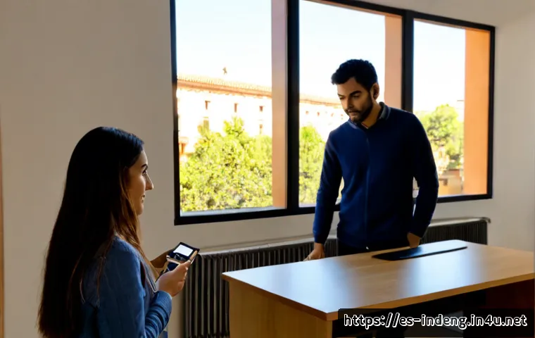 산업공학과 UX UI 연구 - Photorealistic university usability research session in a modern Spanish engineering faculty, a dive...